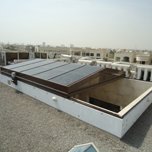 Hut shape sliding roof